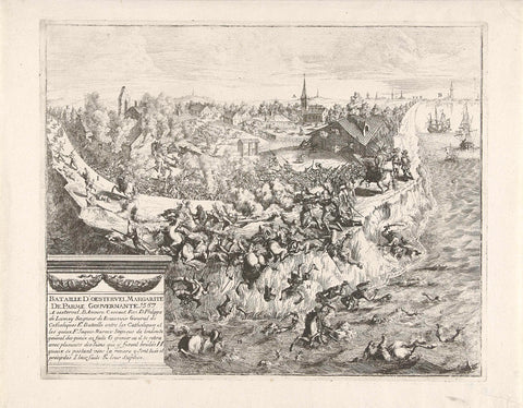 Battle of Oosterweel, 1567, Johannes Jacobsz van den Aveele, 1665- 1727 Canvas Print