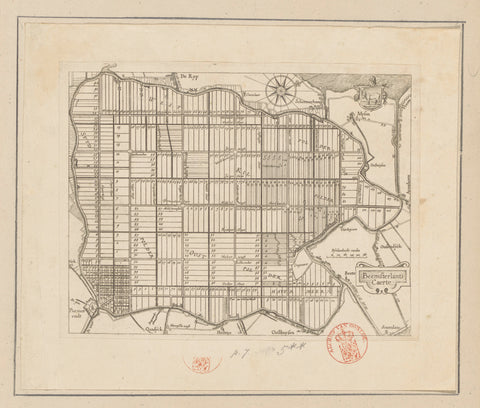 Map of the Beemster, anonymous, in or after 1612 Canvas Print