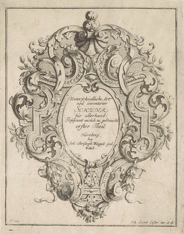 Oval cartouche, anonymous, 1726 - 1734 Canvas Print