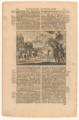 Bible burning in Hungary, Jan Luyken, 1689 - 1698 Canvas Print