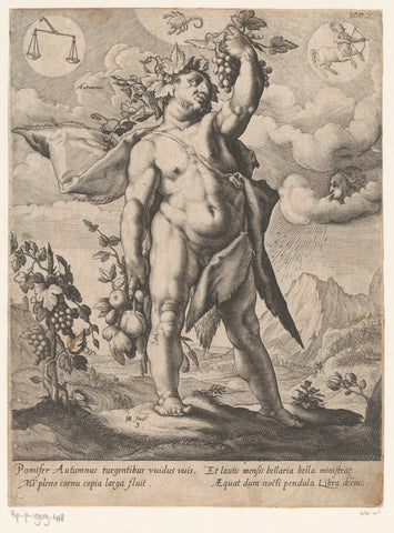 Autumn, Matthäus Greuter, 1585 - 1638 Canvas Print