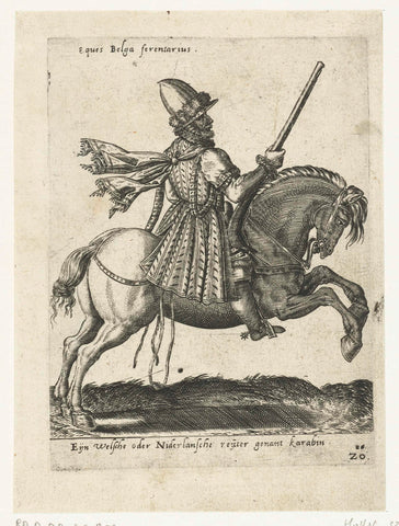 Dutch rider with carbine, Abraham de Bruyn (attributed to), 1577 Canvas Print