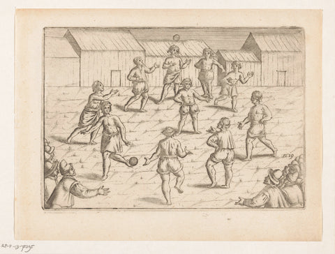 Ball game on the Banda Islands, 1599, anonymous, 1619 Canvas Print