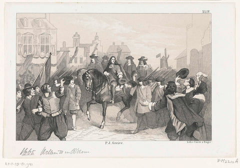 Reception of Prince William III in Amsterdam, 1666, anonymous, 1853 - 1861 Canvas Print