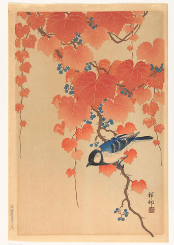 Great on paulownia branch, Ohara Koson, 1925 - 1936 Canvas Print