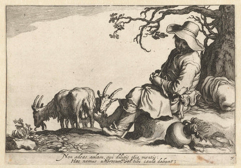 Geitenhoeder, Cornelis Bloemaert (II), after c. 1625 Canvas Print