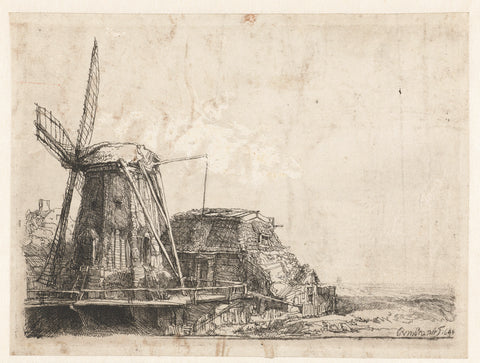 The windmill, Cecilia Lucy Brightwell, 1800 - 1876 Canvas Print