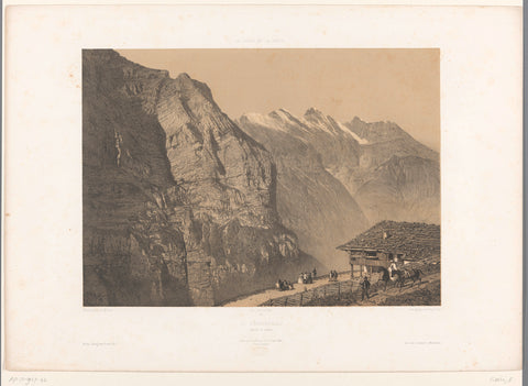 View of the Wengernalp, Eugène Cicéri, 1859 Canvas Print