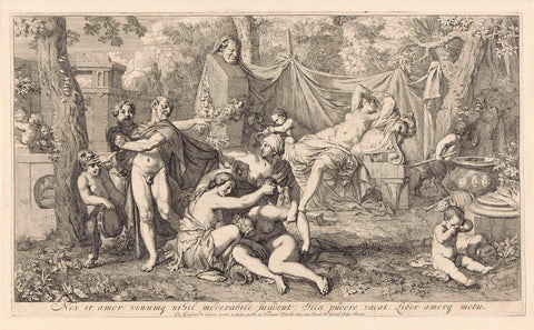 Small Bacchanal, Gerard de Lairesse, 1685 Canvas Print