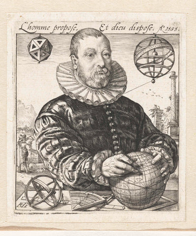 Portrait of Nicolaus Petri van Deventer, Hendrick Goltzius, 1595 Canvas Print