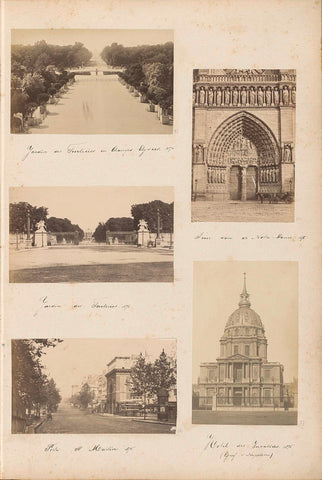 Waiting coachman in front of a portal of Notre-Dame in Paris, anonymous, 1876 Canvas Print