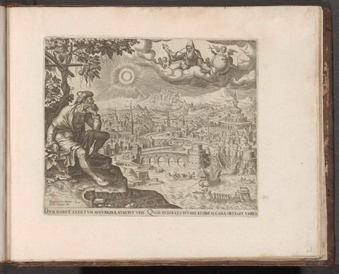 Jonah is under the miracle tree, Philips Galle, 1579 Canvas Print