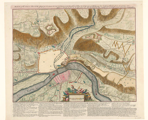 Map of the Siege of Huy, 1705, Pieter Schenk (I), 1705 Canvas Print