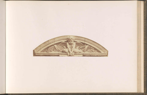 Plaster model for the pediment of two doors of the Palais du Louvre by Pierre Edouard Charrier, Édouard Denis Baldus, c. 1855 - c. 1857 Canvas Print