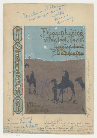 Band design for: Pieter Louwerse, Anthology from the Thousand and One Night, 1910, H.C. Louwerse, in or before 1910 Canvas Print