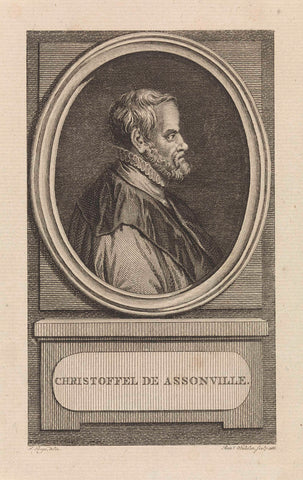 Portrait of Christoffel de Assonville, Reinier Vinkeles (I), 1786 Canvas Print