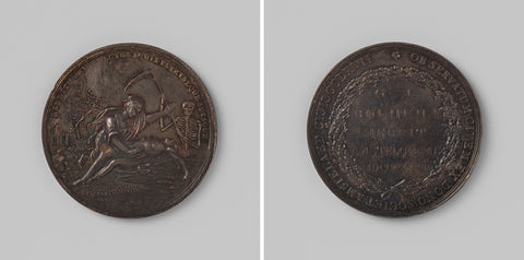 Maatschappij tot redding van drownenkelingen, medal awarded to G.J. Bouhuijs, van de Goen & Co., 1825 - 1828 Canvas Print