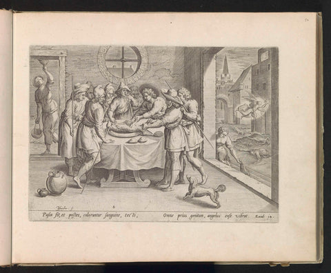 Passover and the Tenth Plague of Egypt, Johann Sadeler (I), 1585 Canvas Print