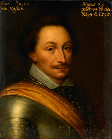 Portrait of Philip, Count of Nassau, Governor of the Town of Nijmegen, anonymous, c. 1609 - c. 1633 Canvas Print