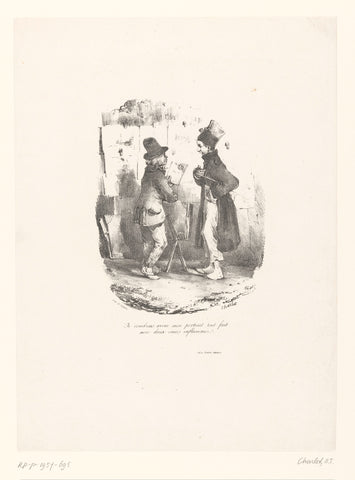 Conscript and print salesman, Nicolas Toussaint Charlet, 1824 Canvas Print