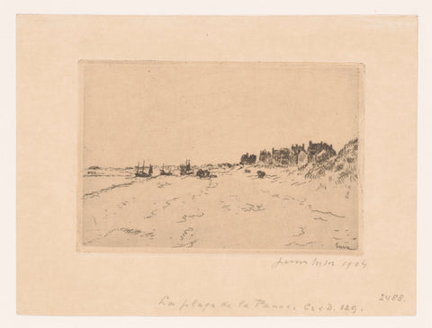 Beach view at De Panne, James Ensor, 1904 Canvas Print