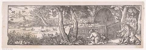 Duck Hunting, Philips Serwouters, 1601 - 1650 Canvas Print