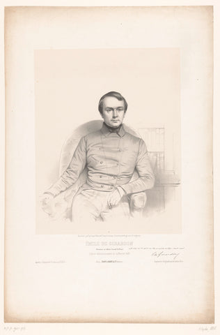 Portrait of the Émile de Girardin, editor-in-chief of La Presse, Marie Alexandre Alophe, 1848 Canvas Print