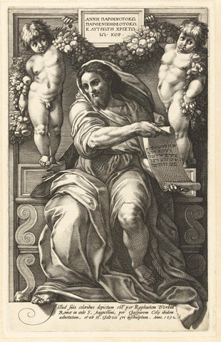 Profeet Jesaja, Hendrick Goltzius, 1592 Canvas Print