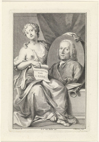 Portret van Jacob Spex, Jacob Houbraken, 1755 Canvas Print