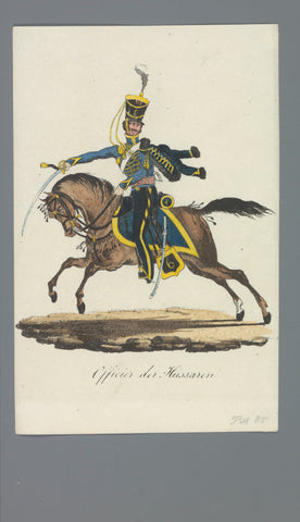 Officier der Hussaren, Albertus Verhoesen (attributed to), 1835 - 1850 Canvas Print