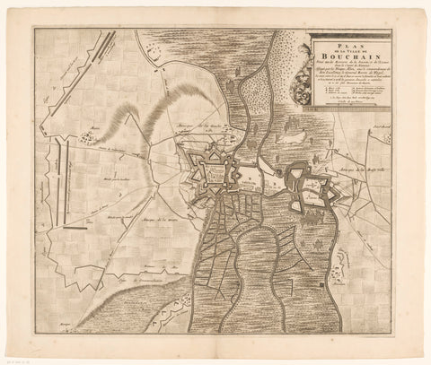 Siege of Bouchain, 1710, Pieter van Call (II), 1711 - 1717 Canvas Print