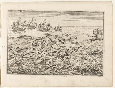 Flying fish, 1595, anonymous, 1646 Canvas Print