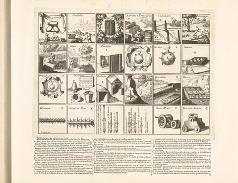 Siege tools, 1726, Laurens Scherm, 1726 Canvas Print