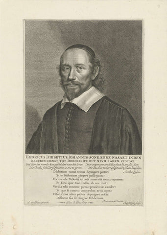 Portrait of Henricus Dibbets, Reinier van Persijn, 1650 Canvas Print