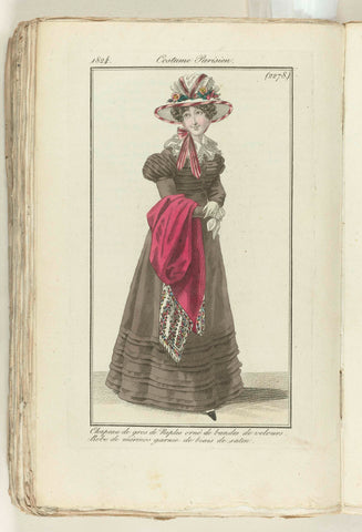 Journal des Dames et des Modes 1824, Costume Parisien (2278), anonymous, 1824 Canvas Print