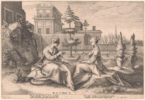 Juno approaches Semele in the form of Beroë, Hendrick Goltzius (workshop or), 1615 Canvas Print