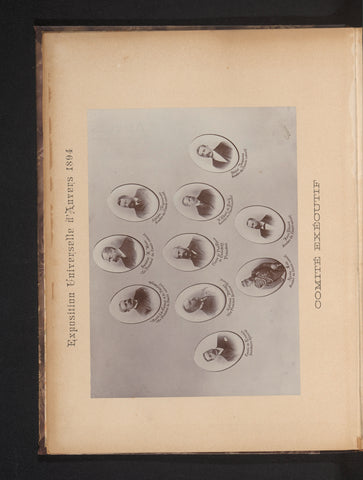 Ten portraits in medallion form of the executive committee of the Antwerp World's Fair in 1894, Th. Lantin, 1896 Canvas Print