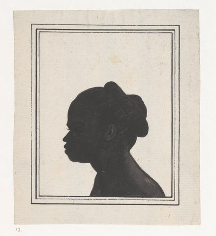 Silhouetportret van Sara, Jan Brandes, 1780 - 1785 Canvas Print