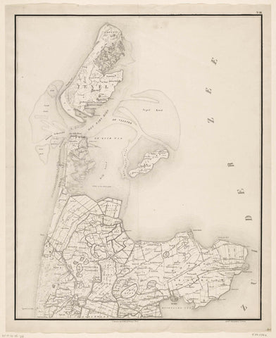 Map of the cup of North Holland, 1799, Steuerwald & Co., 1830 - 1832 Canvas Print