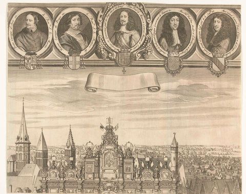 Proclamation in Ghent of Charles II of Spain as Count of Flanders (sheet 2), 1666, Lucas Vorsterman (II), 1666-1667 Canvas Print