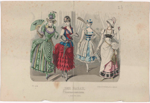 Der Bazar, Illustrirte Damen-Zeitung, 1 januar 1884 Pl. LVIII, anonymous, 1884 Canvas Print