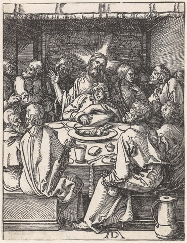 Last Supper, Albrecht Dürer, 1508 - 1509 Canvas Print