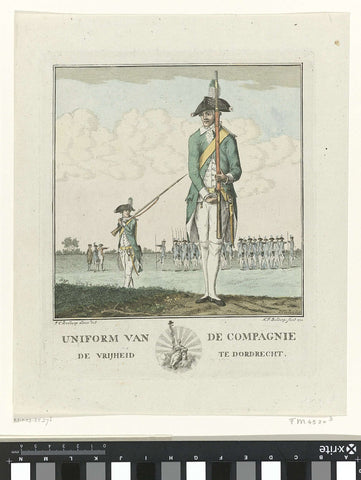 Uniform of the compagnie De Vrijheid te Dordrecht, 1783, Carel Frederik Bendorp (I), 1783 Canvas Print