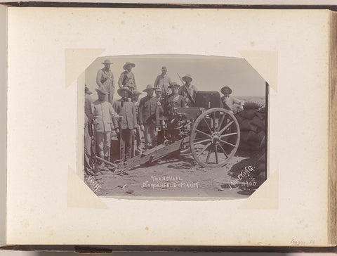 Men with field guns during the siege of Mafeking, Jan van Hoepen, 1900 Canvas Print