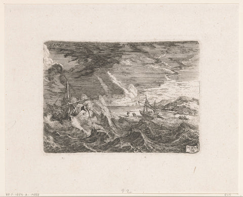 Storm on the Sea of Galilee, Johann Wilhelm Baur, in or after 1809 Canvas Print