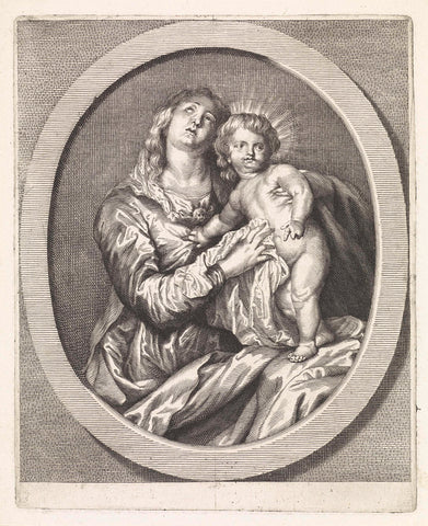 Maria met het Christuskind, Abraham Bloteling (attributed to), 1655 - 1690 Canvas Print