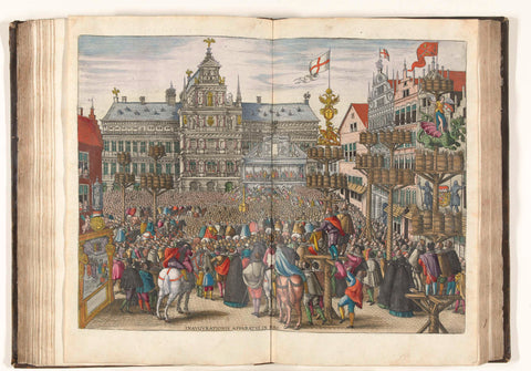 Inauguration on the Grote Markt, 1599, Pieter van der Borcht (I), 1599 Canvas Print