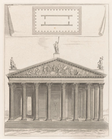 Tempel van Diana, Nicolas Pitau (I), in or before 1673 Canvas Print