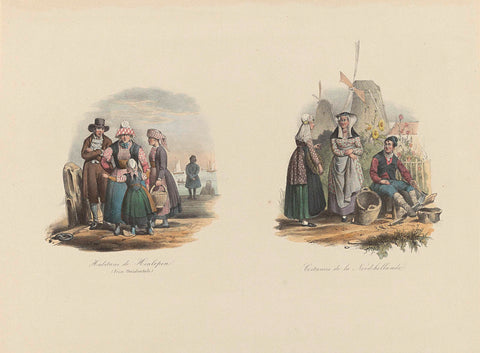 Costumes of Hindeloopen and Noord-Holland, ca. 1850, anonymous, 1840 - 1870 Canvas Print