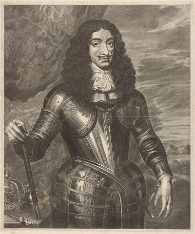 Portrait of Leopold I, Emperor of Germany, Cornelis van Dalen (II), 1648-1705 Canvas Print